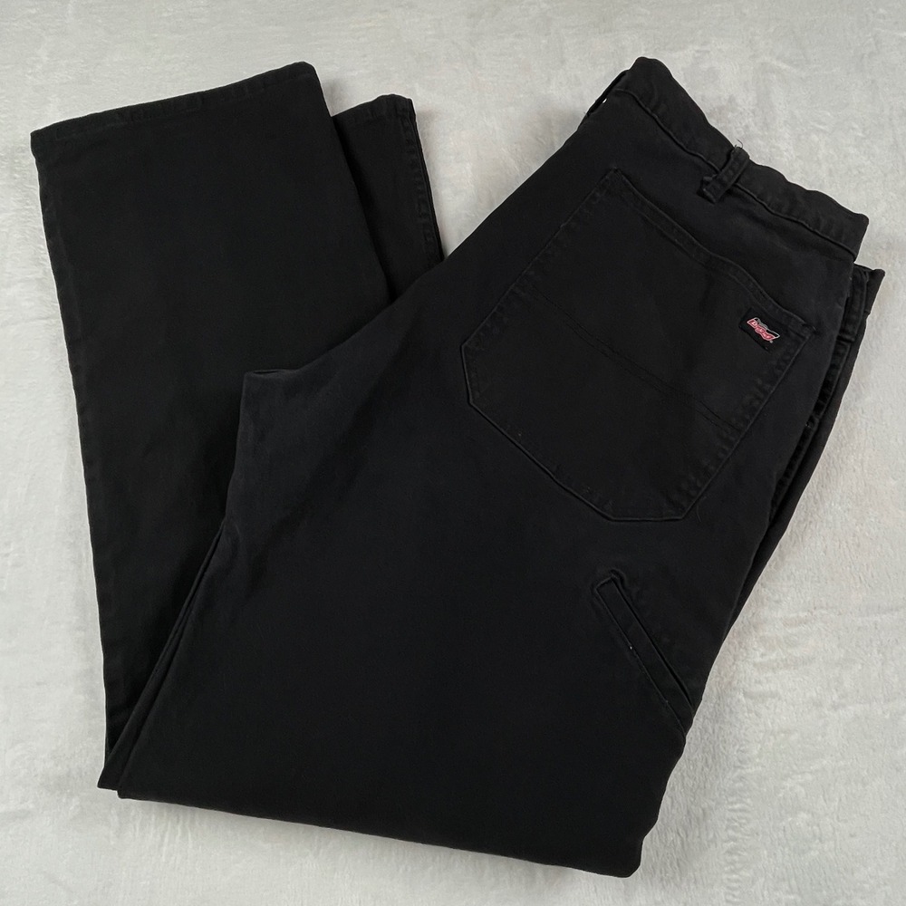 Dickies Mens Black Duck Canvas Carpenter Pants 40x30 (40x29) Workwear Utility